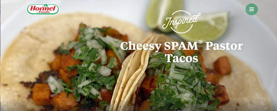 hormel-spam-tacos Cheesy Spam Pastor Tacos